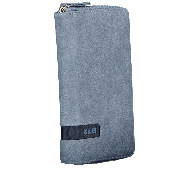 Geldbörse Mademoiselle Wallet MW2 Nubuk Sky, Farbe: blau/petrol, Marke: Zwei, EAN: 4250257937727, Abmessungen in cm: 19.5x10x3, Bild 2 von 5