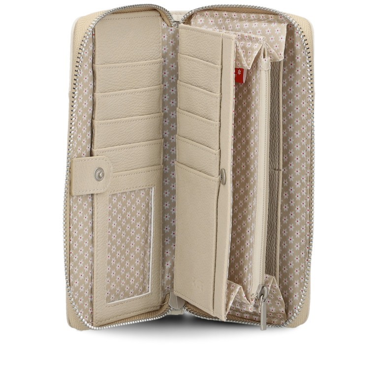 Geldbörse Eva Wallet EV2 Nubuk Linen, Farbe: beige, Marke: Zwei, EAN: 4250257937772, Abmessungen in cm: 19x11x3, Bild 4 von 4