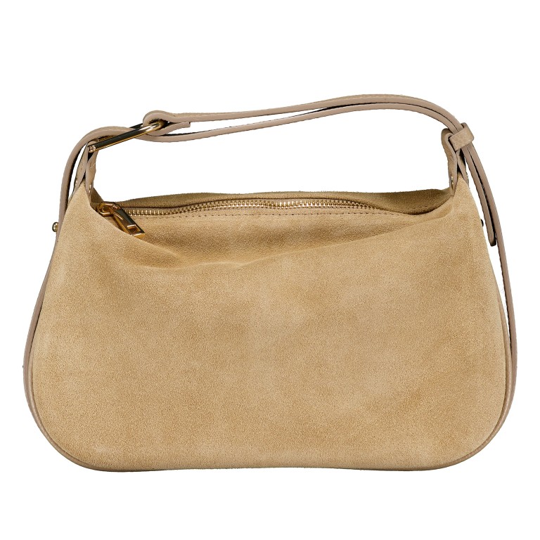Beuteltasche Velours Beige, Farbe: beige, Marke: Hausfelder Manufaktur, EAN: 4065646025318, Abmessungen in cm: 29x17x10, Bild 1 von 5