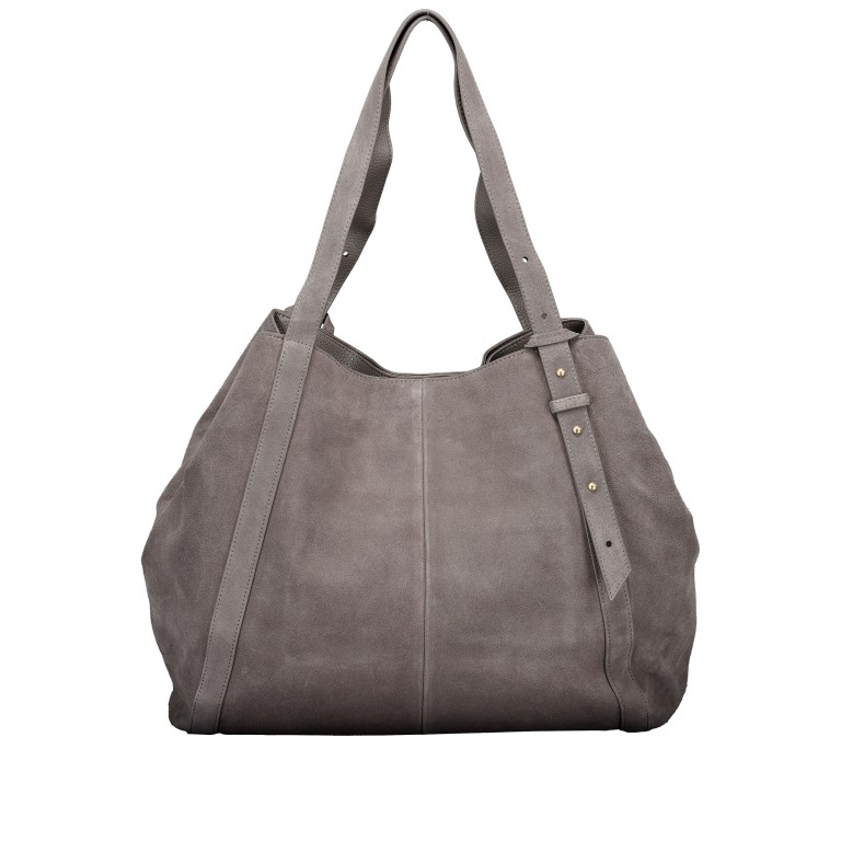 Shopper Pretty Wonder Suede L variabel in der Form Dark Grey, Farbe: grau, Marke: Hey Marly, EAN: 4262391064382, Abmessungen in cm: 58x43x20, Bild 4 von 6