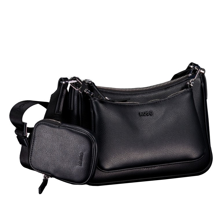 Umhängetasche Bel 2.0 Crossbody mit zwei Reißverschlussetuis Black, Farbe: schwarz, Marke: HUGO, EAN: 4063546718156, Abmessungen in cm: 23x16x6, Bild 2 von 7