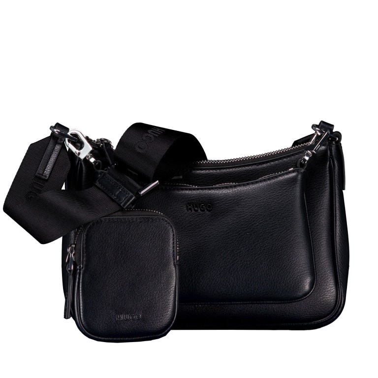 Umhängetasche Bel 2.0 Crossbody mit zwei Reißverschlussetuis Black, Farbe: schwarz, Marke: HUGO, EAN: 4063546718156, Abmessungen in cm: 23x16x6, Bild 1 von 7