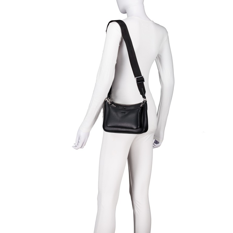 Umhängetasche Bel 2.0 Crossbody mit zwei Reißverschlussetuis Black, Farbe: schwarz, Marke: HUGO, EAN: 4063546718156, Abmessungen in cm: 23x16x6, Bild 5 von 7