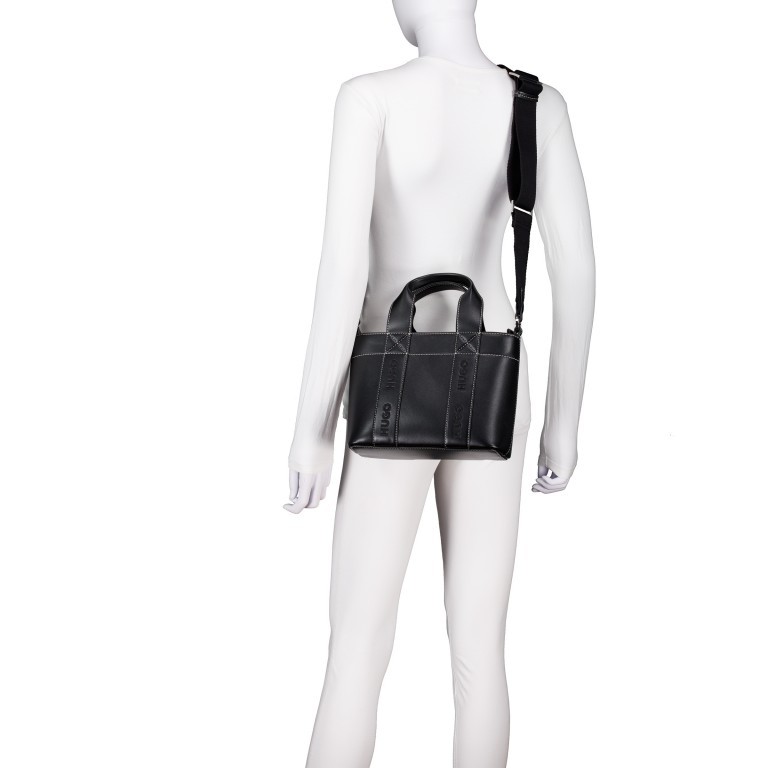 Handtasche Becky UP Tote Bag Mini Black, Farbe: schwarz, Marke: HUGO, EAN: 4063546718347, Abmessungen in cm: 25x19x10.5, Bild 6 von 7