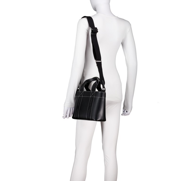 Handtasche Becky UP Tote Bag Mini Black, Farbe: schwarz, Marke: HUGO, EAN: 4063546718347, Abmessungen in cm: 25x19x10.5, Bild 5 von 7