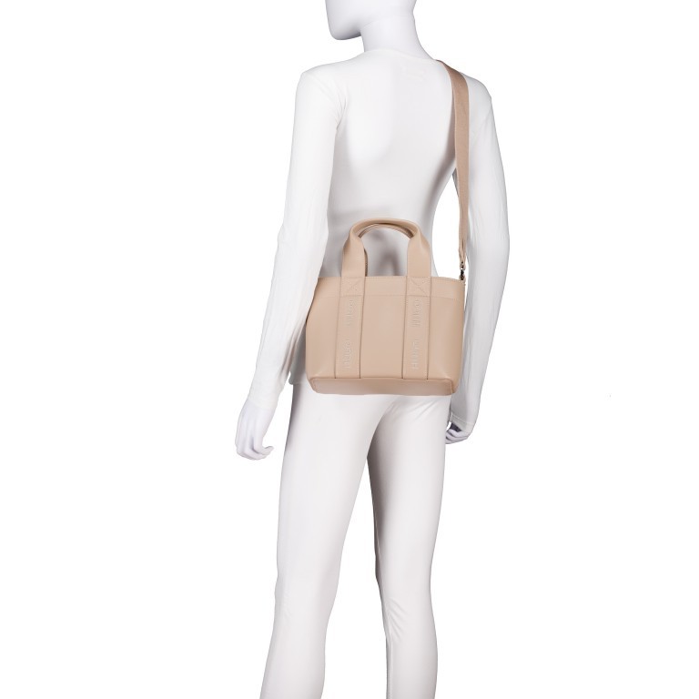 Handtasche Becky UP Tote Bag Mini Light Pastel Brown, Farbe: taupe/khaki, Marke: HUGO, EAN: 4063546718361, Abmessungen in cm: 25x19x10.5, Bild 6 von 7