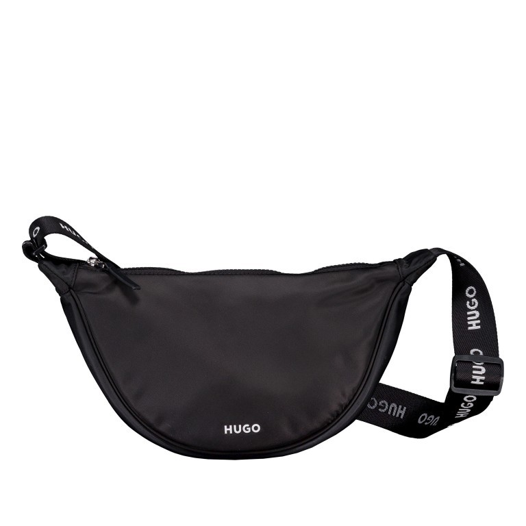 Beuteltasche Bel Crossbody Black, Farbe: schwarz, Marke: HUGO, EAN: 4063547562185, Abmessungen in cm: 28.5x15.5x8.7, Bild 1 von 6