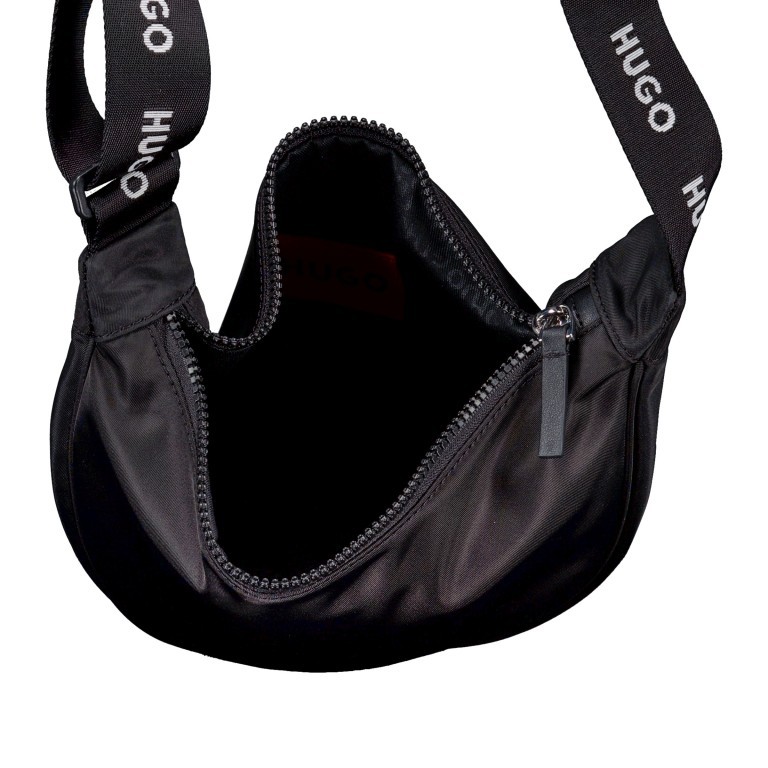 Beuteltasche Bel Crossbody Black, Farbe: schwarz, Marke: HUGO, EAN: 4063547562185, Abmessungen in cm: 28.5x15.5x8.7, Bild 6 von 6
