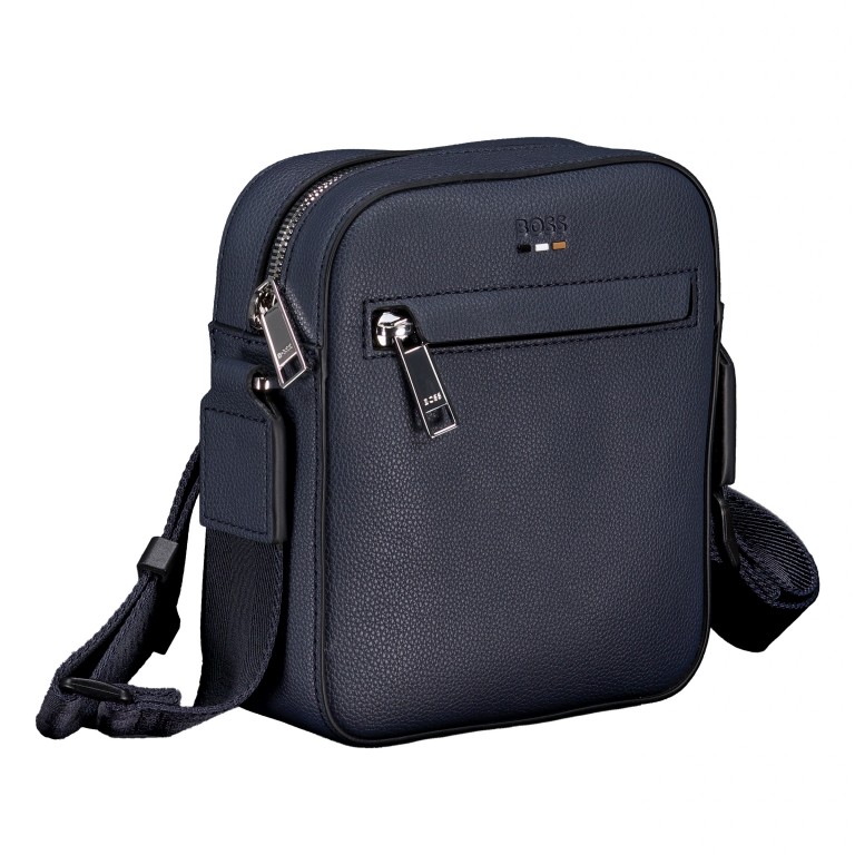 Umhängetasche Ray Reporter Bag Navy, Farbe: blau/petrol, Marke: BOSS, EAN: 4063546793368, Abmessungen in cm: 16.5x19x6, Bild 2 von 4