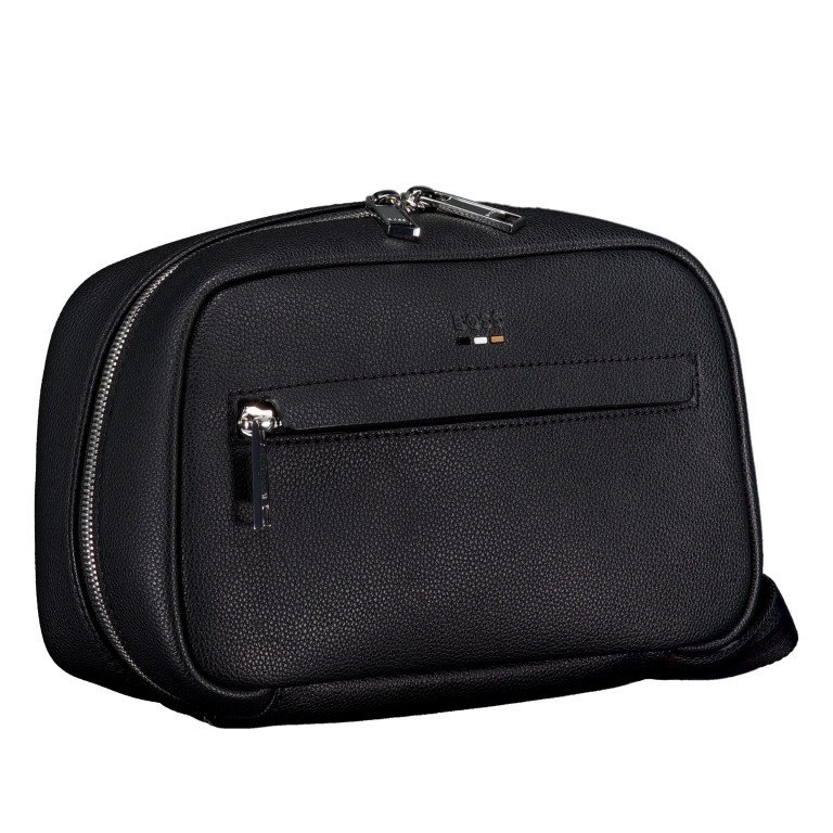 Kulturbeutel Ray Travel Washbag Black, Farbe: schwarz, Marke: BOSS, EAN: 4063546793719, Abmessungen in cm: 25.5x16x10, Bild 2 von 5
