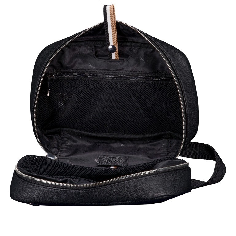 Kulturbeutel Ray Travel Washbag Black, Farbe: schwarz, Marke: BOSS, EAN: 4063546793719, Abmessungen in cm: 25.5x16x10, Bild 5 von 5