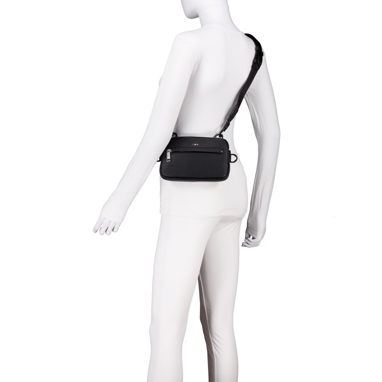 Umhängetasche / Gürteltasche Ray A5 Orizzontal Black, Farbe: schwarz, Marke: BOSS, EAN: 4063546793429, Abmessungen in cm: 21x13.5x2.5, Bild 5 von 7