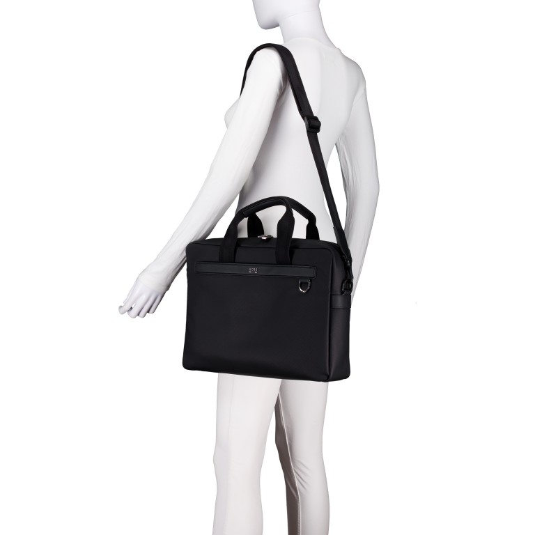 Aktentasche Jinko Document Case mit Laptopfach 14 Zoll Black, Farbe: schwarz, Marke: BOSS, EAN: 4063546793658, Abmessungen in cm: 39x29x9, Bild 5 von 7