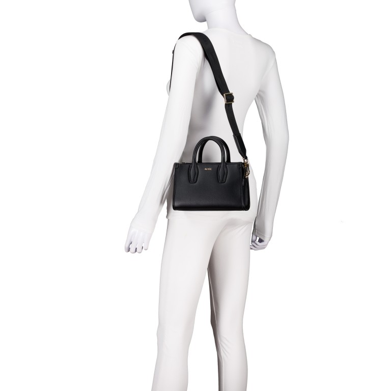 Handtasche Sandy Tote Bag Small Black, Farbe: schwarz, Marke: BOSS, EAN: 4063546747897, Abmessungen in cm: 22x15x8, Bild 5 von 7