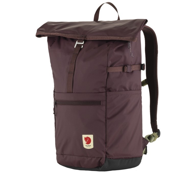 Rucksack High Coast Foldsack Volumen 24 Liter Blackberry, Farbe: rot/weinrot, Marke: Fjällräven, EAN: 7323451088834, Abmessungen in cm: 26x45x20, Bild 2 von 11