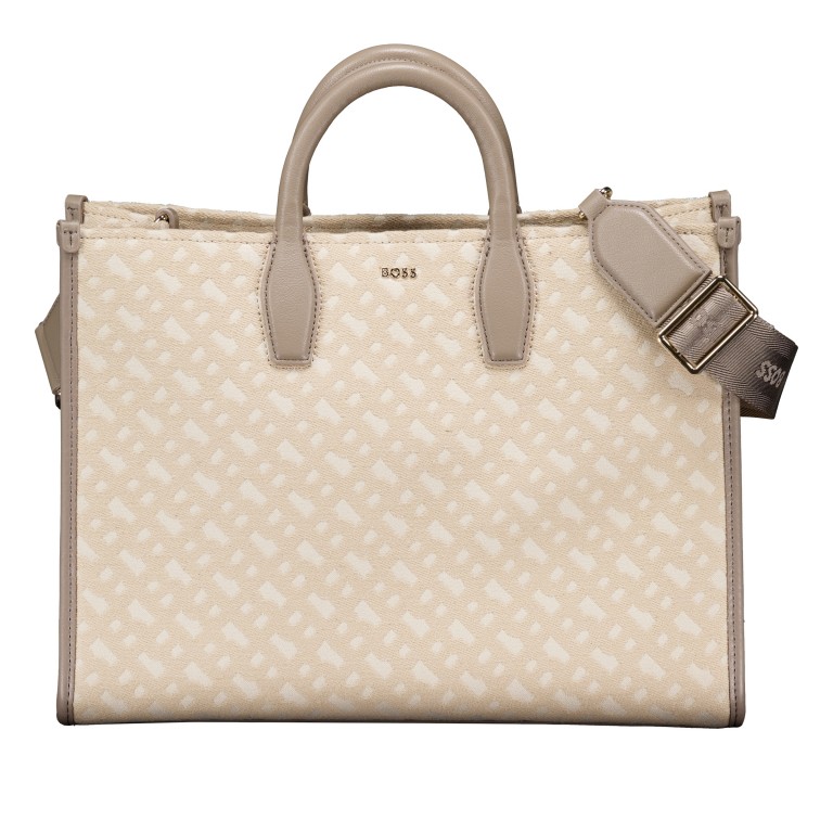 Handtasche Sandy Medium Tote Light Beige, Farbe: beige, Marke: BOSS, EAN: 4063546747972, Abmessungen in cm: 36x27.5x12, Bild 1 von 7