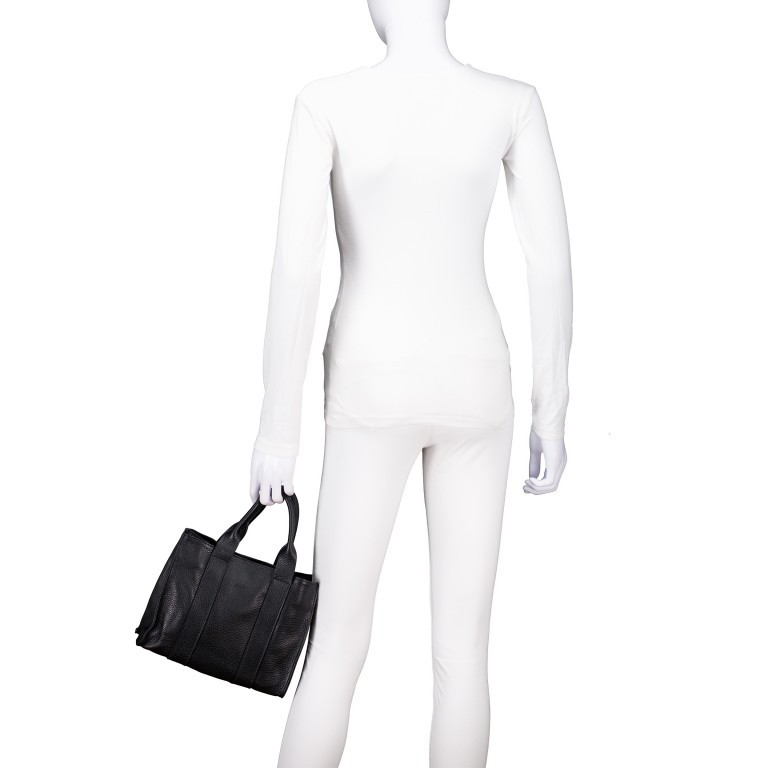 Handtasche Dollaro Book Tote Schwarz, Farbe: schwarz, Marke: Hausfelder Manufaktur, EAN: 4065646025349, Abmessungen in cm: 26x19x11, Bild 4 von 7