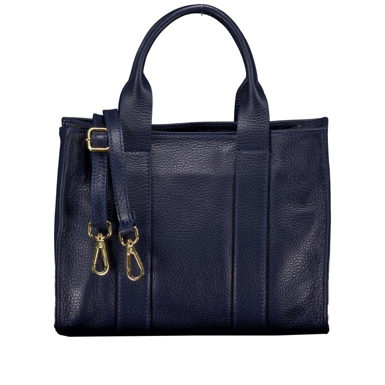 Handtasche Dollaro Book Tote Dunkelblau, Farbe: blau/petrol, Marke: Hausfelder Manufaktur, EAN: 4065646025356, Abmessungen in cm: 26x19x11, Bild 1 von 7
