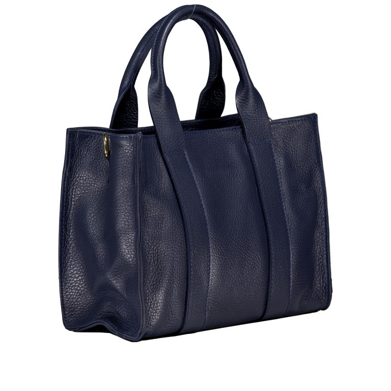 Handtasche Dollaro Book Tote Dunkelblau, Farbe: blau/petrol, Marke: Hausfelder Manufaktur, EAN: 4065646025356, Abmessungen in cm: 26x19x11, Bild 2 von 7