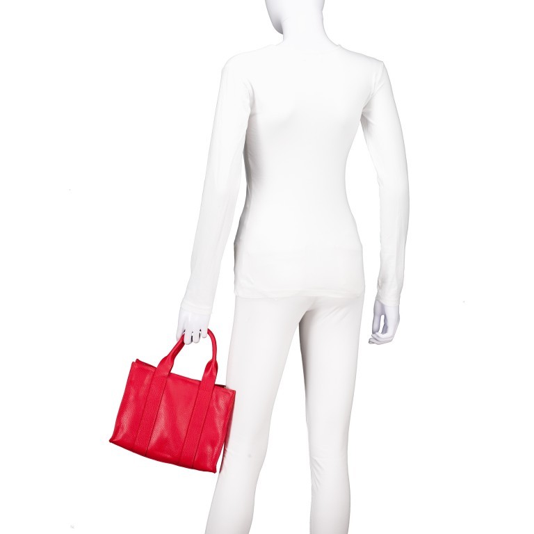 Handtasche Dollaro Book Tote Rot, Farbe: rot/weinrot, Marke: Hausfelder Manufaktur, EAN: 4065646025363, Abmessungen in cm: 26x19x11, Bild 4 von 7
