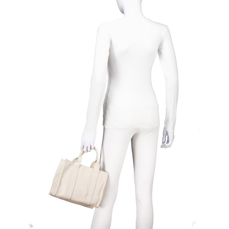 Handtasche Dollaro Book Tote Beige, Farbe: beige, Marke: Hausfelder Manufaktur, EAN: 4065646025370, Abmessungen in cm: 26x19x11, Bild 4 von 7
