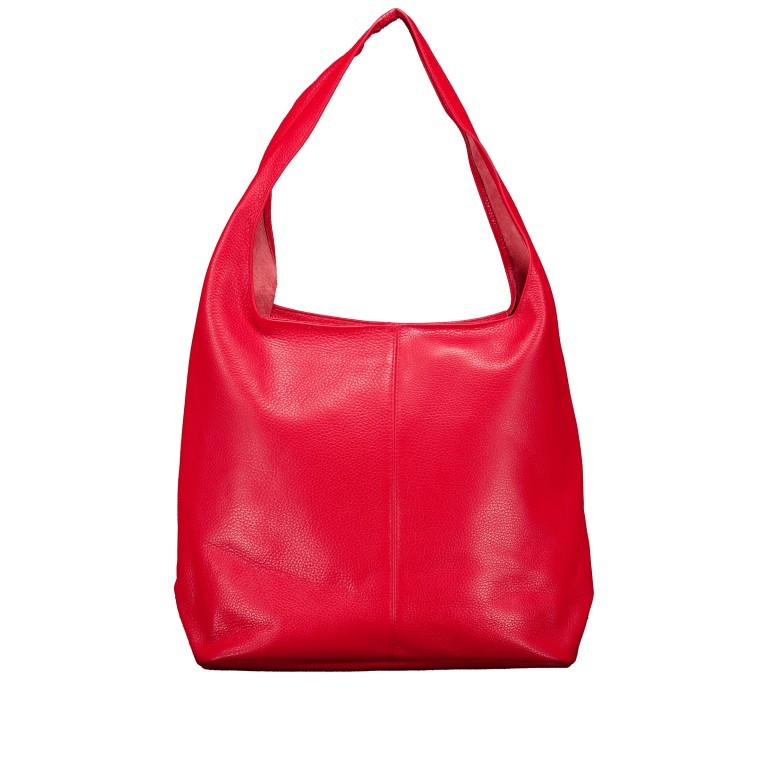 Beuteltasche Dollaro Rot, Farbe: rot/weinrot, Marke: Hausfelder Manufaktur, EAN: 4065646025387, Abmessungen in cm: 33.5x32.5x16, Bild 1 von 5