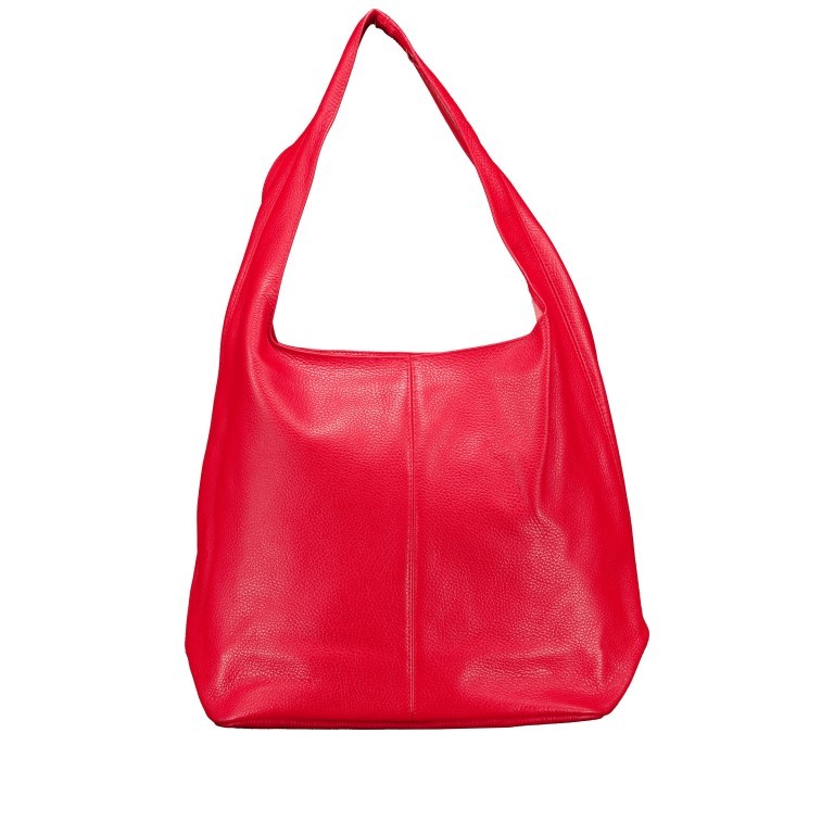 Beuteltasche Dollaro Rot, Farbe: rot/weinrot, Marke: Hausfelder Manufaktur, EAN: 4065646025387, Abmessungen in cm: 33.5x32.5x16, Bild 3 von 5