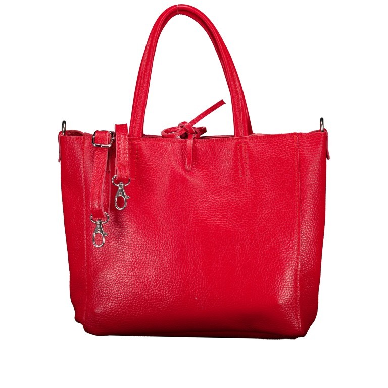 Handtasche Dollaro Hellrot, Farbe: rot/weinrot, Marke: Hausfelder Manufaktur, EAN: 4065646025394, Abmessungen in cm: 23.5x23x8, Bild 1 von 7