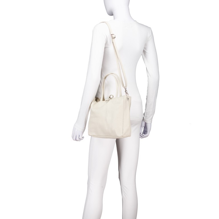 Handtasche Dollaro Beige, Farbe: beige, Marke: Hausfelder Manufaktur, EAN: 4065646025417, Abmessungen in cm: 23.5x23x8, Bild 5 von 7
