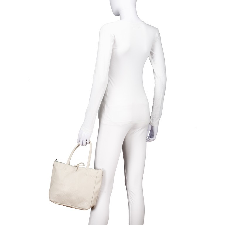 Handtasche Dollaro Beige, Farbe: beige, Marke: Hausfelder Manufaktur, EAN: 4065646025417, Abmessungen in cm: 23.5x23x8, Bild 4 von 7