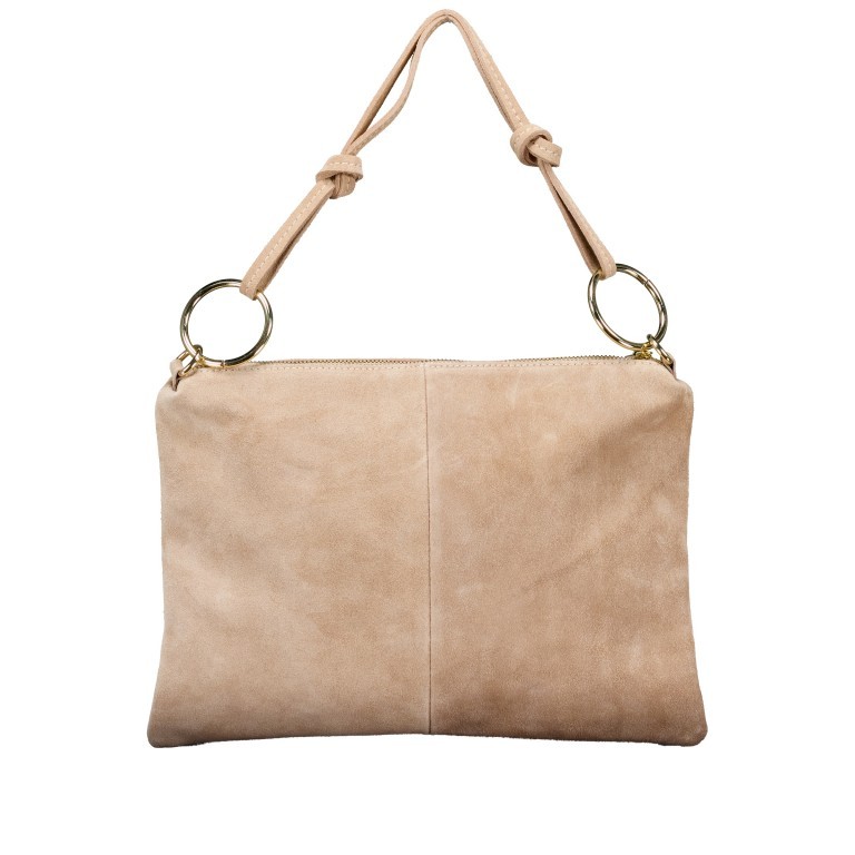 Umhängetasche Velours Beige, Farbe: beige, Marke: Hausfelder Manufaktur, EAN: 4065646025448, Abmessungen in cm: 35x26x1.5, Bild 3 von 9