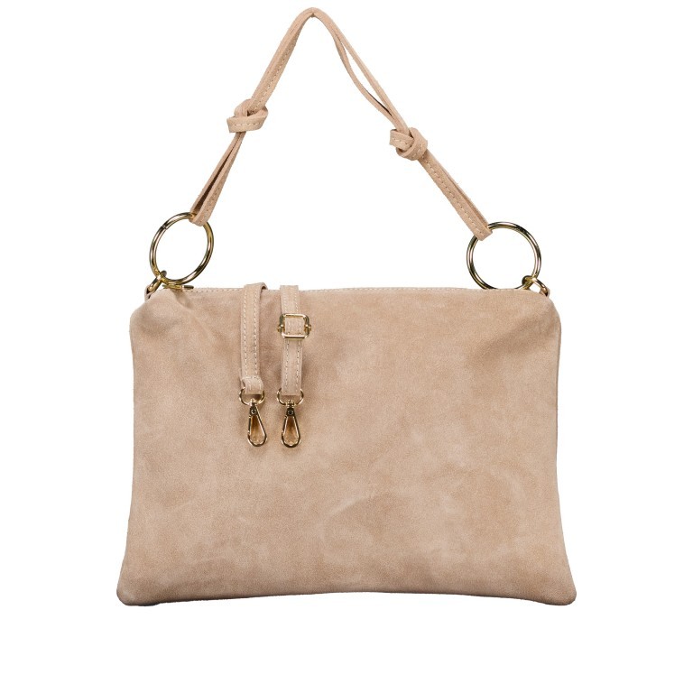 Umhängetasche Velours Beige, Farbe: beige, Marke: Hausfelder Manufaktur, EAN: 4065646025448, Abmessungen in cm: 35x26x1.5, Bild 1 von 9