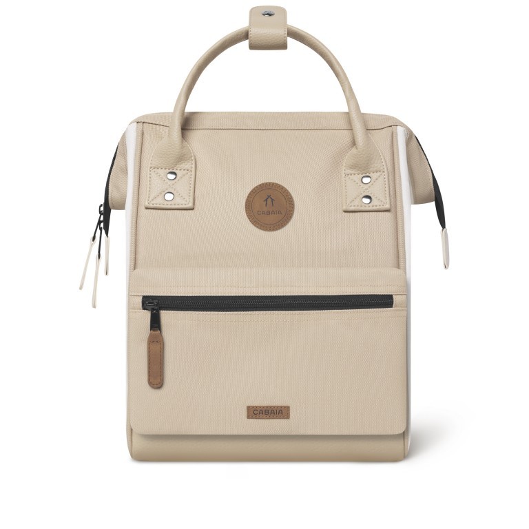 Rucksack Adventurer Small Arcachon mit zwei auswechselbaren Vortaschen Beige, Farbe: beige, Marke: Cabaia, EAN: 3667022007881, Abmessungen in cm: 23x32x13, Bild 3 von 10