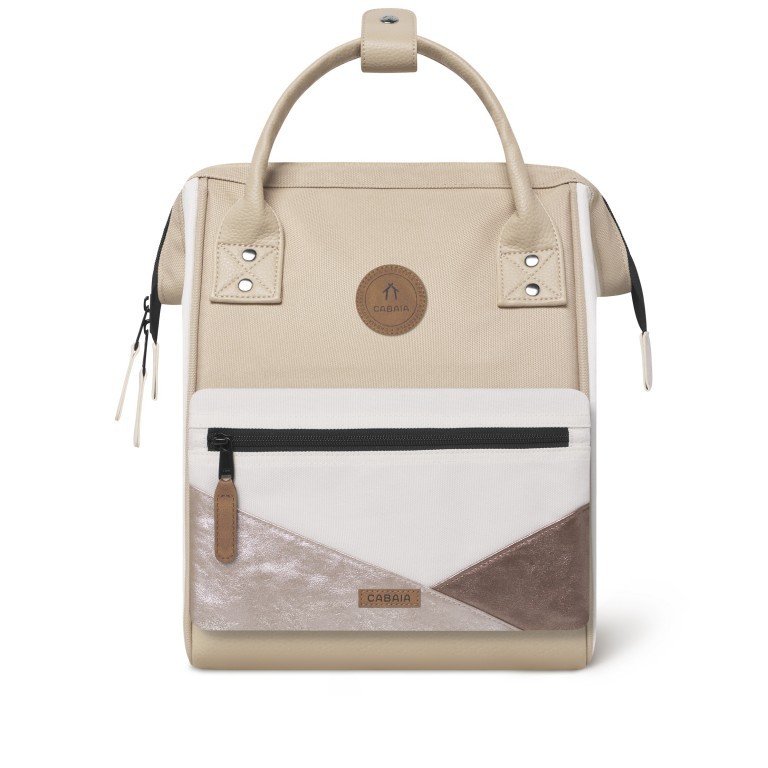 Rucksack Adventurer Small Arcachon mit zwei auswechselbaren Vortaschen Beige, Farbe: beige, Marke: Cabaia, EAN: 3667022007881, Abmessungen in cm: 23x32x13, Bild 2 von 10
