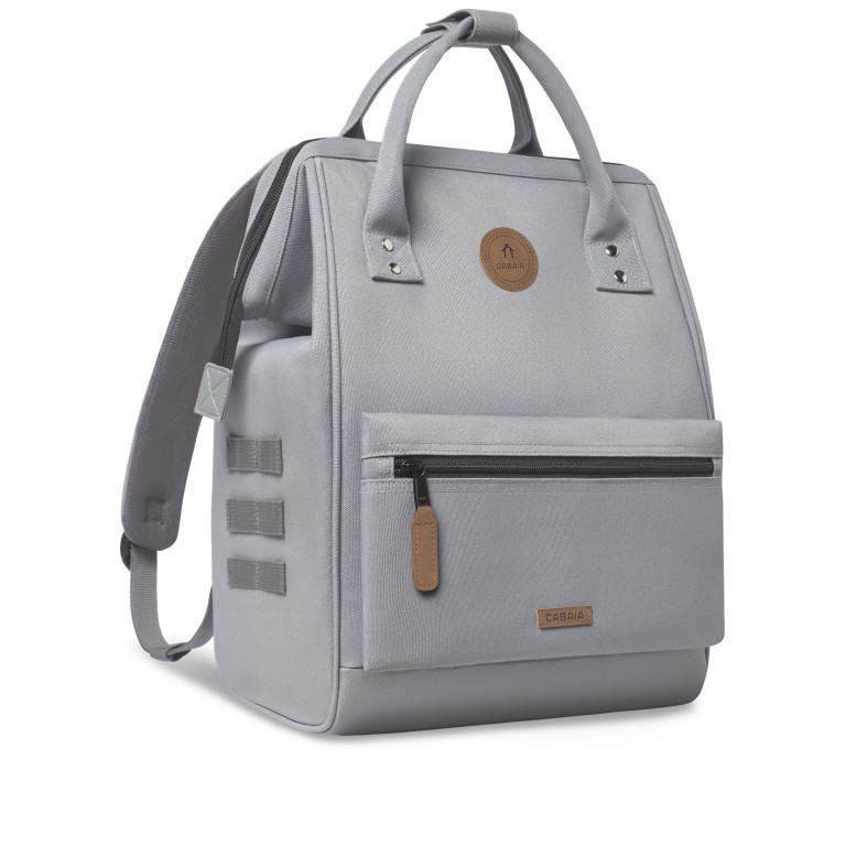Rucksack Adventurer Medium Poitiers mit zwei auswechselbaren Vortaschen Grau, Farbe: grau, Marke: Cabaia, EAN: 3667022008710, Abmessungen in cm: 27x41x16, Bild 4 von 10