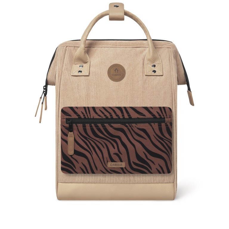 Rucksack Adventurer Medium Luxor mit zwei auswechselbaren Vortaschen Natur, Farbe: cognac, Marke: Cabaia, EAN: 3667022007461, Abmessungen in cm: 27x41x16, Bild 2 von 10