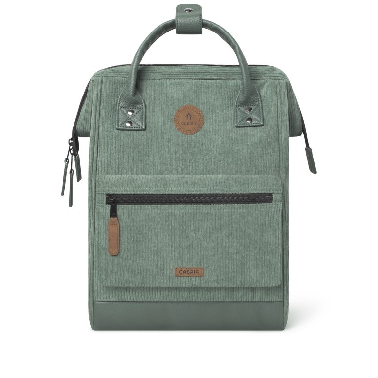 Rucksack Adventurer Medium Niagara mit zwei auswechselbaren Vortaschen Grün, Farbe: grün/oliv, Marke: Cabaia, EAN: 3667022007430, Abmessungen in cm: 27x41x16, Bild 3 von 10