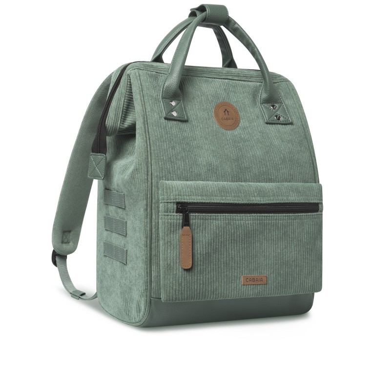 Rucksack Adventurer Medium Niagara mit zwei auswechselbaren Vortaschen Grün, Farbe: grün/oliv, Marke: Cabaia, EAN: 3667022007430, Abmessungen in cm: 27x41x16, Bild 4 von 10
