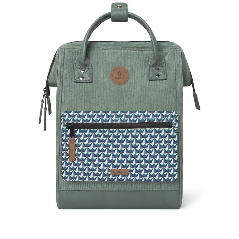 Rucksack Adventurer Medium Niagara mit zwei auswechselbaren Vortaschen Grün, Farbe: grün/oliv, Marke: Cabaia, EAN: 3667022007430, Abmessungen in cm: 27x41x16, Bild 2 von 10