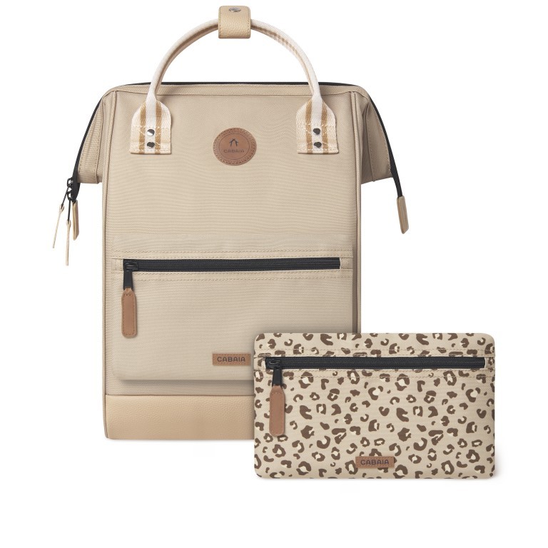 Rucksack Adventurer Medium Lobito mit zwei auswechselbaren Vortaschen Beige, Farbe: beige, Marke: Cabaia, EAN: 3701328388777, Abmessungen in cm: 27x41x16, Bild 1 von 10