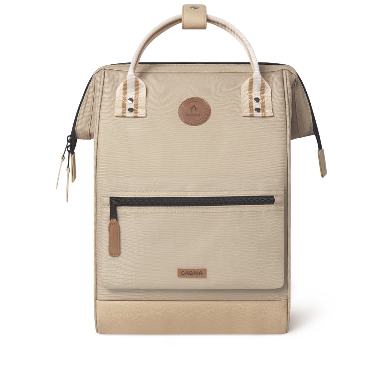 Rucksack Adventurer Medium Lobito mit zwei auswechselbaren Vortaschen Beige, Farbe: beige, Marke: Cabaia, EAN: 3701328388777, Abmessungen in cm: 27x41x16, Bild 3 von 10