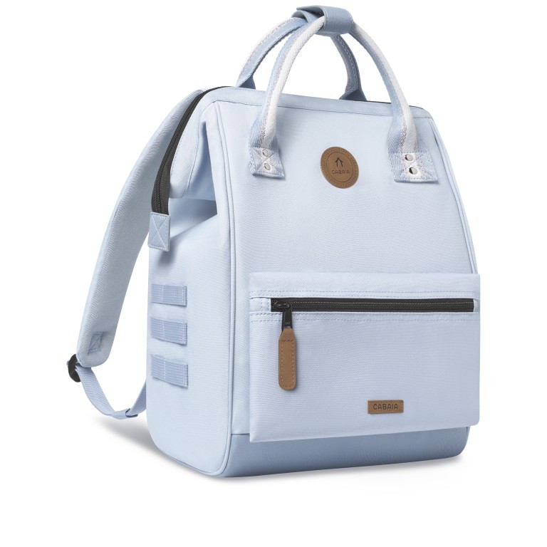 Rucksack Adventurer Medium Paros mit zwei auswechselbaren Vortaschen Hellblau, Farbe: blau/petrol, Marke: Cabaia, EAN: 3667022008093, Abmessungen in cm: 27x41x16, Bild 4 von 10