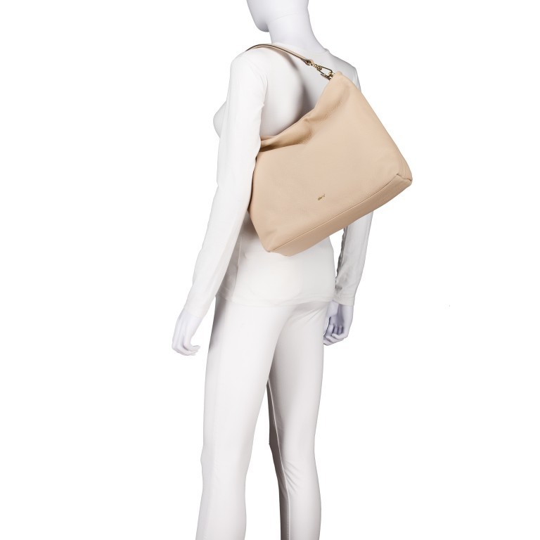 Beuteltasche Dalia Hobo Kaia Natural, Farbe: beige, Marke: Abro, EAN: 4067278659626, Abmessungen in cm: 37x32x14, Bild 4 von 7
