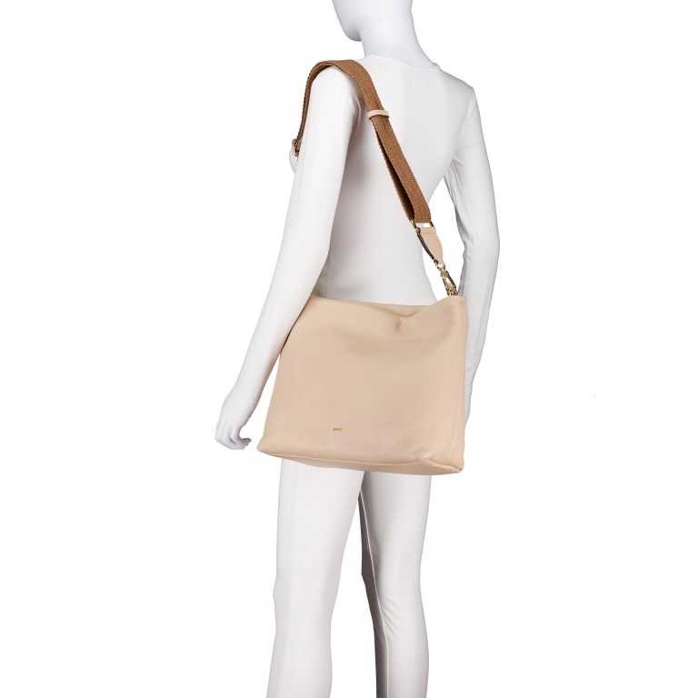Beuteltasche Dalia Hobo Kaia Natural, Farbe: beige, Marke: Abro, EAN: 4067278659626, Abmessungen in cm: 37x32x14, Bild 5 von 7