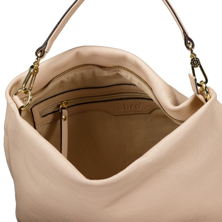 Beuteltasche Dalia Hobo Kaia Natural, Farbe: beige, Marke: Abro, EAN: 4067278659626, Abmessungen in cm: 37x32x14, Bild 7 von 7