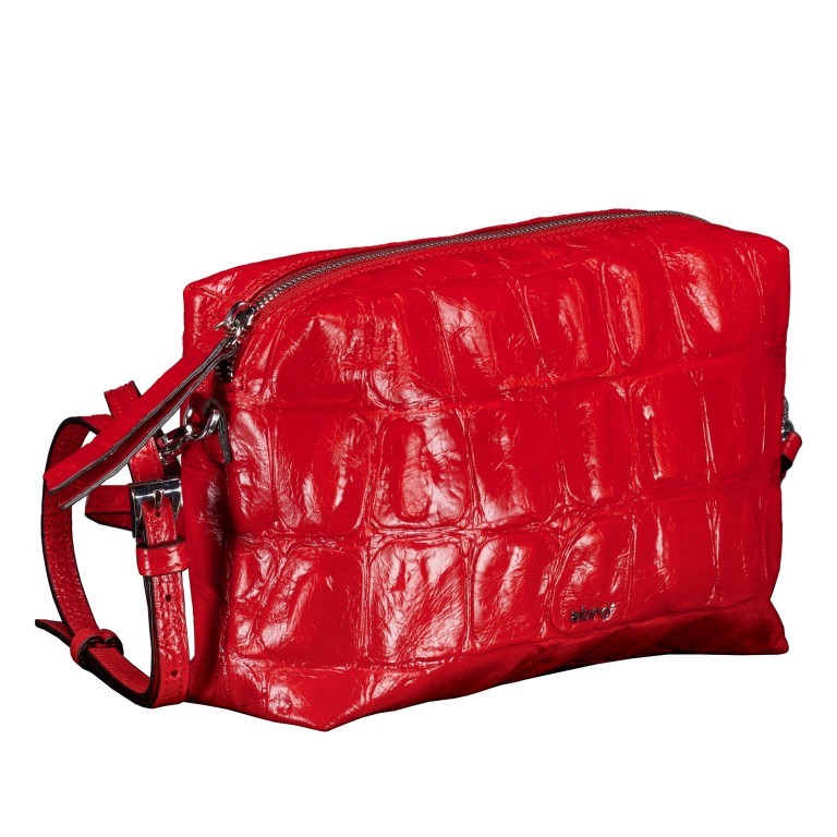 Umhängetasche Maxi Cocco Kaia Red, Farbe: rot/weinrot, Marke: Abro, EAN: 4067278669717, Abmessungen in cm: 22x15x7, Bild 2 von 6