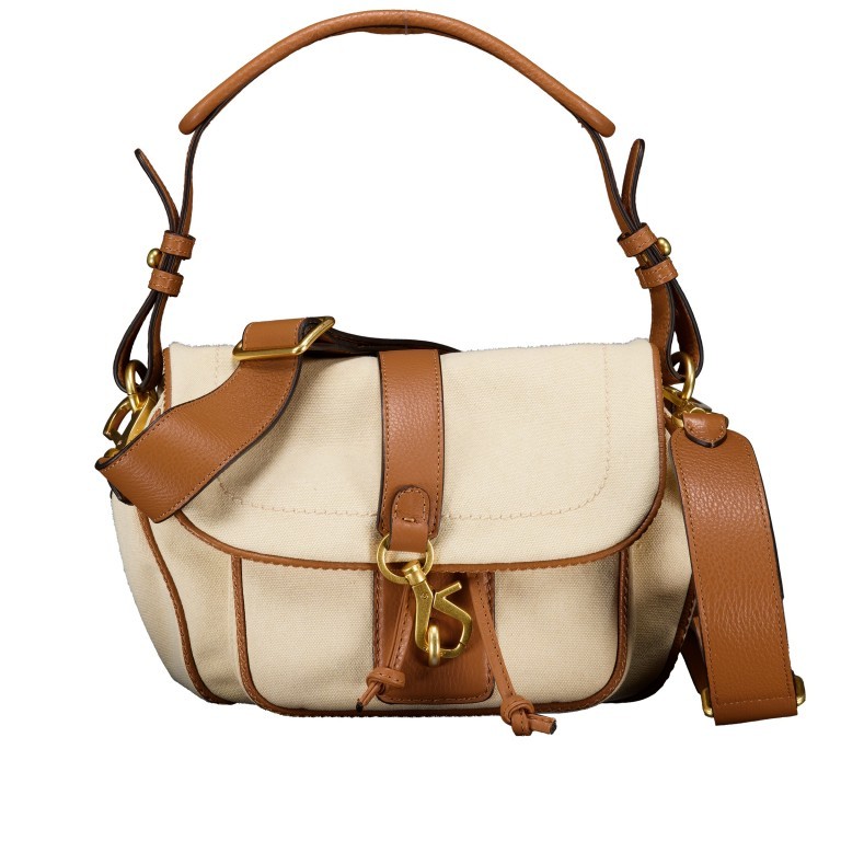 Umhängetasche Olana Cotton Star Saddle Natural Cuoio, Farbe: cognac, Marke: Abro, EAN: 4067278676715, Abmessungen in cm: 26x22x10, Bild 1 von 8
