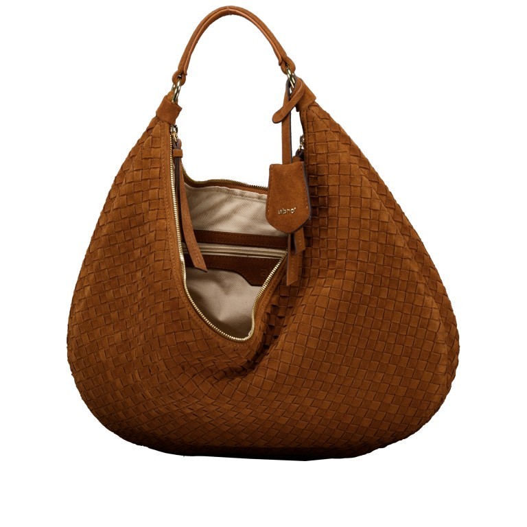 Beuteltasche Suede Weaving Nana Big Cuoio, Farbe: cognac, Marke: Abro, EAN: 4067278673950, Abmessungen in cm: 46x27x6, Bild 5 von 5