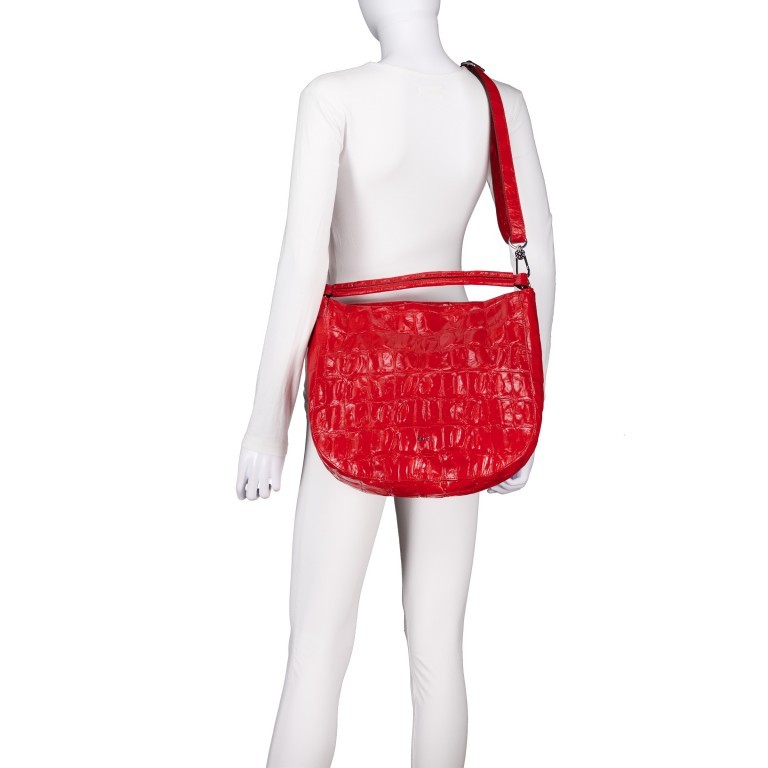 Beuteltasche Maxi Cocco Mia Red, Farbe: rot/weinrot, Marke: Abro, EAN: 4067278675510, Abmessungen in cm: 40x36.5x10, Bild 7 von 8