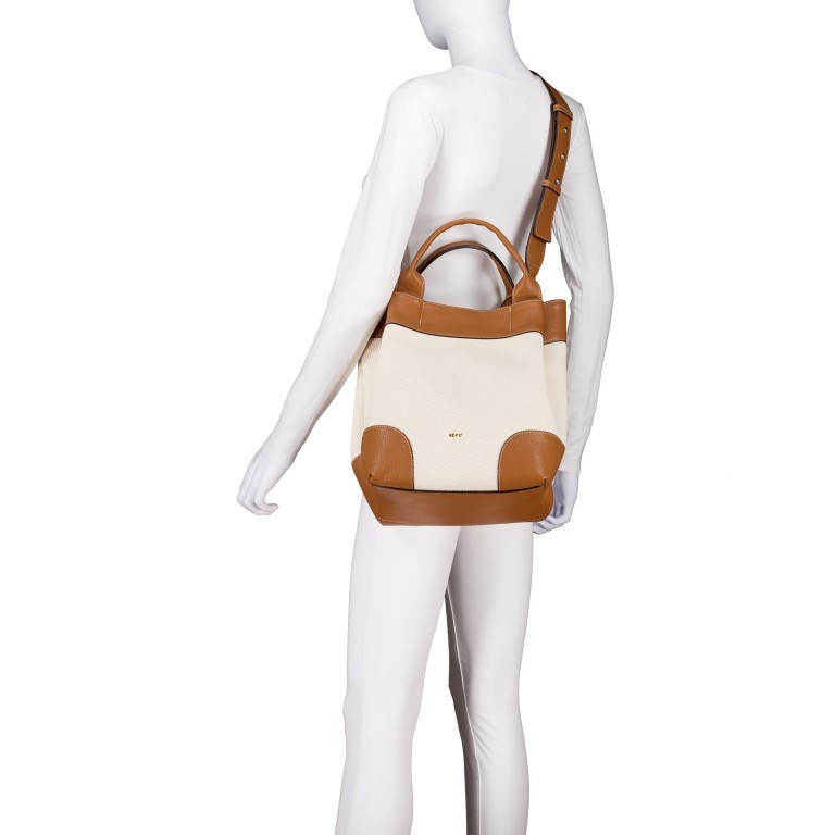 Handtasche Super Drill Essential Medium Ivory Cuoio, Farbe: beige, Marke: Abro, EAN: 4067278656120, Abmessungen in cm: 35x32x20, Bild 6 von 7